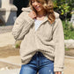 Zip Up Collared Neck Jacket with Pockets