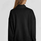 Half Sanp Drop Shoulder Long Sleeve Sweatshirt