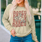 Round Neck Dropped Shoulder RODEO Graphic Sweatshirt