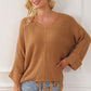 Fringe V-Neck Long Sleeve Sweater