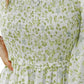Smocked Floral Square Neck Balloon Sleeve Dress