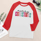 MERRY CHRISTMAS Graphic Raglan Sleeve T-Shirt