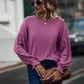 Round Neck Dropped Shoulder Flounce Sleeve T-Shirt