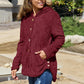 Button Up Long Sleeve Hooded Jacket