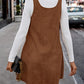 V-Neck Buttoned Tank Dress