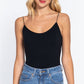 ACTIVE BASIC Ribbed Round Neck Cami Bodysuit