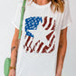 US Flag Graphic Round Neck Tee