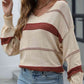 Contrast Long Sleeve Knit Top