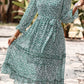 Leopard Surplice Tie Belt Slit Dress