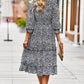 Leopard Surplice Tie Belt Slit Dress