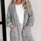 Cable-Knit Dropped Shoulder Cardigan