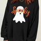 SPOOKY Ghost Graphic Round Neck Sweatshirt