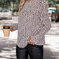 Printed Round Neck Puff Sleeve Blouse