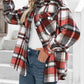 Plaid Collared Neck Button Down Jacket