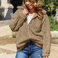 Zip Up Collared Neck Jacket with Pockets