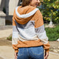 Striped Zip Up Drawstring Hooded Jacket