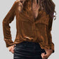 Button Up Collared Shirt with Breast Pockets