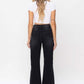 Vervet by Flying Monkey Vintage Ultra High Waist Distressed Crop Flare Jeans