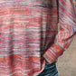 Heathered Round Neck Long Sleeve T-Shirt
