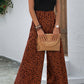 Two-Tone Square Neck Wide Leg Jumpsuit