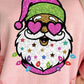 Santa Graphic Round Neck Long Sleeve Sweatshirt