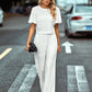 Textured Flutter Sleeve Top and Pants Set