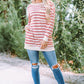 Striped Dropped Shoulder Longline Top