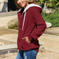 Zip Up Drawstring Hooded Jacket