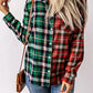 Plaid Collared Neck Long Sleeve Shirt