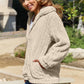 Zip Up Collared Neck Jacket with Pockets