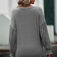 Round Neck Dropped Shoulder Flounce Sleeve T-Shirt