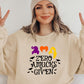 Full Size Round Neck Long Sleeve ZERO AMUCKS GIVEN Graphic Sweatshirt