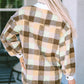 Plaid Collared Neck Button Down Jacket