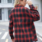 Plaid Collared Neck Button Down Jacket