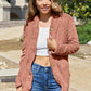 Button Up Long Sleeve Hooded Jacket