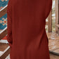 Waffle-Knit Dropped Shoulder Buttoned Sweater