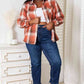 Double Take Plaid Collared Neck Long Sleeve Shirt
