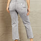 BAYEAS High Waisted Cropped Mom Jeans
