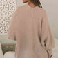 Open Front Slit Long Sleeve Cardigan