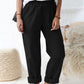 Paperbag Waist Pull-On Pants with Pockets