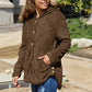 Button Up Long Sleeve Hooded Jacket