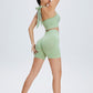 Wide Waistband Sports Biker Shorts