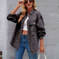 Distressed Raw Hem Denim Jacket