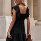 Ruffled V-Neck Mini Dress