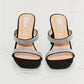 MMShoes Leave A Little Sparkle Rhinestone Block Heel Sandal in Black