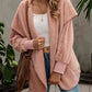 Open Front Long Sleeve Faux Fur Outerwear