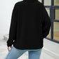 Quarter-Zip Collared Drop Shoulder Sweatshirt