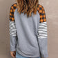 Round Neck Long Sleeve Pumpkin Graphic T-Shirt
