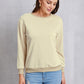 Round Neck Dropped Shoulder Sweatshirt