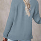 Half Button Long Sleeve Knit Top